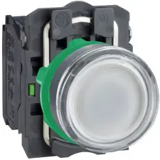 SCHNEIDER XB5AW31M5 LED-es világító nyomógomb, fehér, 230V villanyszerelés