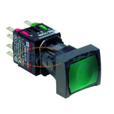 SCHNEIDER ZB6DW3 Világító nyomógombfej téglalap, zöld villanyszerelés