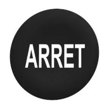 SCHNEIDER ZBAF233 Harmony Ø30 panelbe süllyesztett nyomógomb tető, fekete, "ARRET villanyszerelés