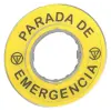 SCHNEIDER ZBY9420 3D felirati címke PARADA DE EMERGENCIA