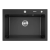 Schock Higold 935004B konyhai mosogatótálca 680 x 480 mm, gránit kompozit, fekete, beépíthető