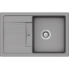 Schock Lima D-100S konyhai mosogatótálca Cristalite Croma 780 x 500 mm, gránit kompozit, szürke, beepíthető