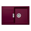 Schock Mono D-100 Cristadur Berry gránit mosogatótálca, szifonnal, bordó, beépíthető