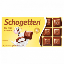 Schogetten for Kids tejcsokoládé tejkrém töltelékkel 100 g csokoládé és édesség