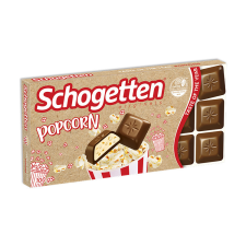 Schogetten táblás tejcsokoládé popcorn - 100g csokoládé és édesség