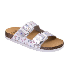 Scholl Kid Air Bag lepkés mintás ezüst gyermek papucs 27-29 gyógypapucs