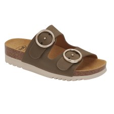 Scholl Malibu 2 Straps Olivazöld papucs gyógypapucs