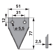 Schröckenfux Kaszapange Schröckenfux 0060113125 - 77 mm autóalkatrész