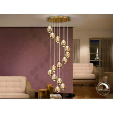 Schuller ROCÍO arany LED függesztett lámpa (SCH-785648B) LED 14 izzós IP20 világítás