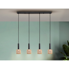 Schuller SINCRO fekete-arany LED függesztett lámpa (SCH-175395) LED 4 izzós IP20 világítás