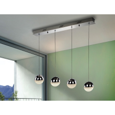 Schuller SPHERE króm-fehér LED függesztett lámpa (SCH-793635) LED 4 izzós IP20 világítás