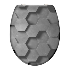 SCHÜTTE Schütte WC ülőke GREY HEXAGONS| Duroplast, Soft Close takarító és háztartási eszköz