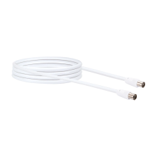 Schwaiger KVK50A052 Koax antenna kábel 5m - Fehér kábel és adapter