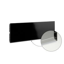 SCILM szokli lábazati takaró előlap 150 mm (4m), fényes fekete bútor