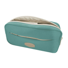  Scool cipzáras bedobálós tolltartó zsebbel - 20x4x10 cm - világoskék tolltartó