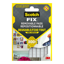 Scotch Ragasztó négyzetek kétoldalú Scotch-Fix™ 11mmx15mm 36db visszaszedhető beltéri ragasztó