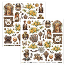 ScrapBoys Kivágóív 12&quot; (30 cm) - Steampunk Journey - Double-sided paper (1 ív) matrica