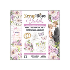 ScrapBoys Kivágóív készlet 6" (15 cm) - Violetta - Pop Up (24 lap) decoupage papír