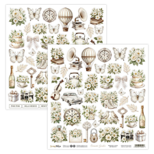 ScrapBoys Romantic Garden Kivágóív Elements to cut 12&quot; (30 cm) 1 ív matrica
