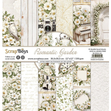 ScrapBoys Romantic Garden Scrapbook papírkészlet Paper Pad 12&quot; (30 cm) 12 lap decoupage papír