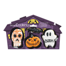 Scrapcooking kiszúró szett, Halloween, rozsdamentes acél, 4 db sütés és főzés