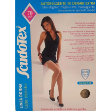 Scudotex 488 kompressziós öntapadós combharisnya 15-18 Hgmm, 70 den, fekete, I. (XS) gyógyászati segédeszköz