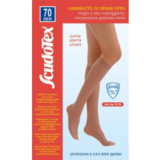 Scudotex 824 nyitott unisex térdharisnya 15-18 Hgmm 70 denes, fekete, I. (XS) gyógyászati segédeszköz