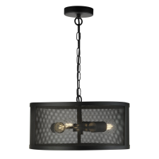 SEARCHLIGHT Fishnet fekete függesztett lámpa (SL-12483-3BK) E27 3 izzós IP20 világítás