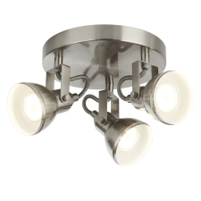 SEARCHLIGHT Focus ezüst mennyezeti spotlámpa (SL-1543SS) GU10 3 izzós IP20 világítás
