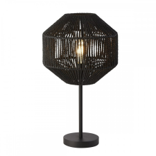 SEARCHLIGHT Wicker fekete asztali lámpa (SL-EU11201-1BK) E27 1 izzós IP20 világítás