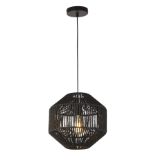 SEARCHLIGHT Wicker fekete függesztett lámpa (SL-11203-1BK) E27 1 izzós IP20 világítás