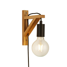 SEARCHLIGHT Woody barna-fekete fali lámpa (SL-EU95042BR) E27 1 izzós IP20 világítás