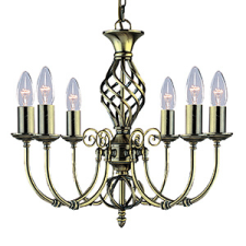 SEARCHLIGHT Zanzibar bronz csillár (SL-8396-6) E14 6 izzós világítás