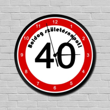 Sebességkorlátozós falióra 40. születésnapra ajándéktárgy