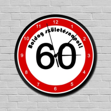  Sebességkorlátozós falióra 60. születésnapra ajándéktárgy