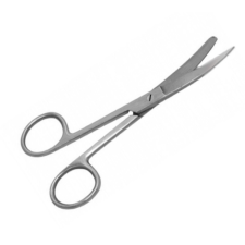  Sebészeti - cooper olló hegyes/tompa/hajlított végű, 16 cm hosszú gyógyászati segédeszköz