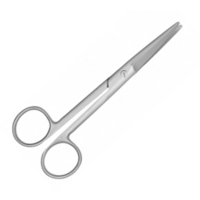  Sebészeti olló tompa/tompa/egyenes végű, 16 cm hosszú gyógyászati segédeszköz