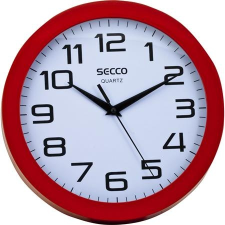 Secco Falióra, 25 cm, piros keretes, SECCO "Sweep second" falióra