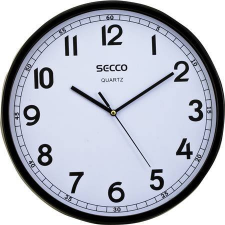 Secco Falióra, 29,5 cm,  fekete keretes, SECCO Sweep second (DFA028) falióra