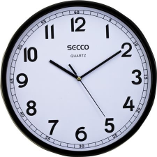 Secco Falióra, 30 cm, fekete keretes, SECCO &quot;Sweep second&quot; falióra