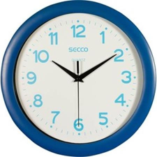 Secco Falióra, 30 cm,  kék keretes, kék számokkal, SECCO "Sweep second" falióra