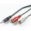 Secomp Roline 11.09.4345 Jack Audio Csatlakozókábel [1x Jack dugó, 3,5 mm-es - 2x RCA dugó] 5.00 m Fekete Árnyékolt (11094345)