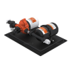 Seefloo Hidrofor tartályos 12V Seaflo szivattyú mini házi vízmű önfelszívó membrán szivattyú 130W 680 liter/óra hydrofor pumpa tágulási tartállyal