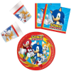 Sega Sonic a sündisznó party szett 36 DARABOS, 23 cm-es tányérral