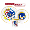 Sega Sonic csúszásmentes étkészlet, micro műanyag szett