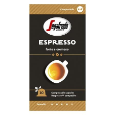 Segafredo Kávékapszula, 10 db, SEGAFREDO Espresso - Nespresso® kompatibilis ökológiailag lebomló kapszula kávé