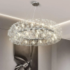  SEGOVIA Magno kristálycsillár 10x E14, átmérő 60cm, fényes ezüst, állítható magasság