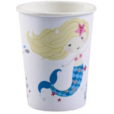Sellő Mermaid, Sellő papír pohár 8 db-os 250 ml party kellék