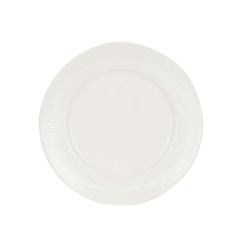 Selowei Fancy - Fodros szélű, fehér desszertes tányér tányér és evőeszköz