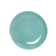 Selowei Illusion - Zöld színű repedezett mintázatú előételes tányér tányér és evőeszköz